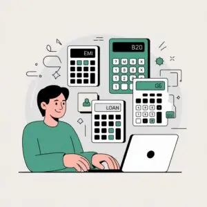 Modern calculator illustration